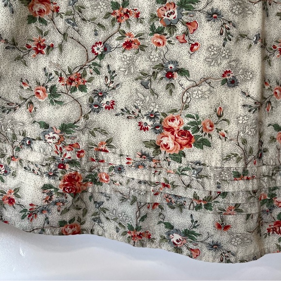 Vtg Lauren Ralph Lauren Floral Snap Button Front MIDI Skirt - Picture 4 of 8